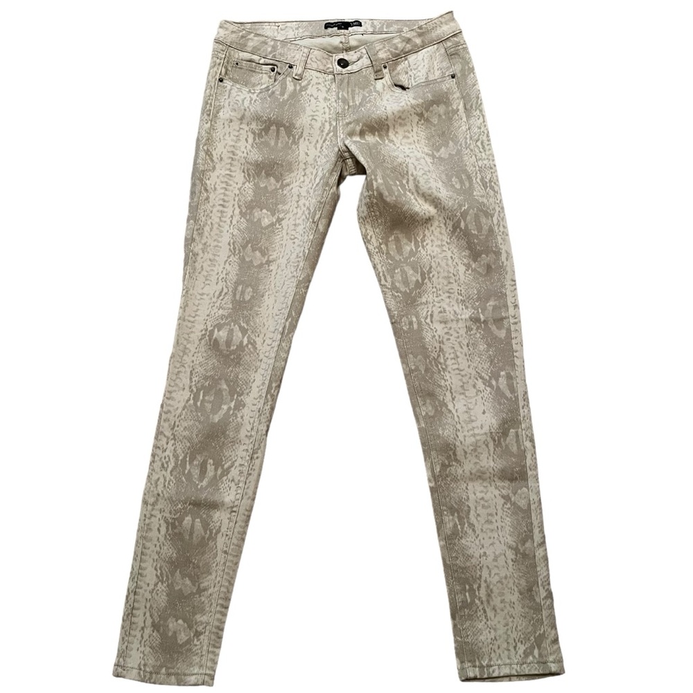 YMI Cream/Tan Snakeskin Print Foxy Super Skinny Jean 5